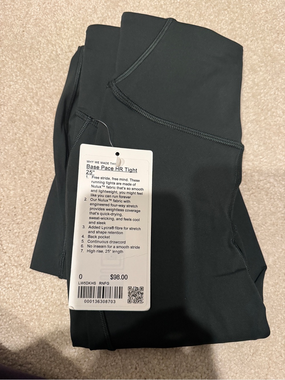 Lululemon Base Pace HR Tight 25"
